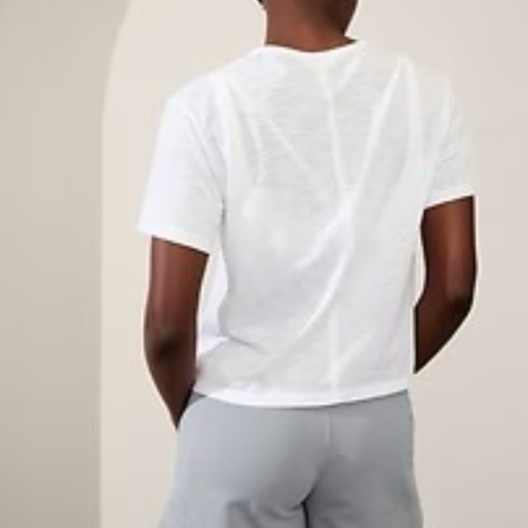 Athleta Essential Slub Tee - White - Picture 3 of 4